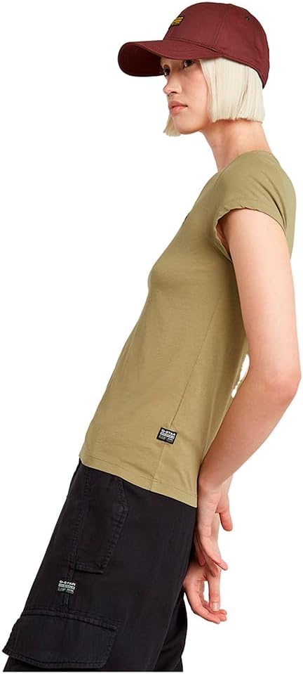 G-Star Damen Eyben Slim V-Neck Top 2.0 XXS Grün (Ensis Green D24533-4107-6057), XXS Gr&#xFC;n (Ensis