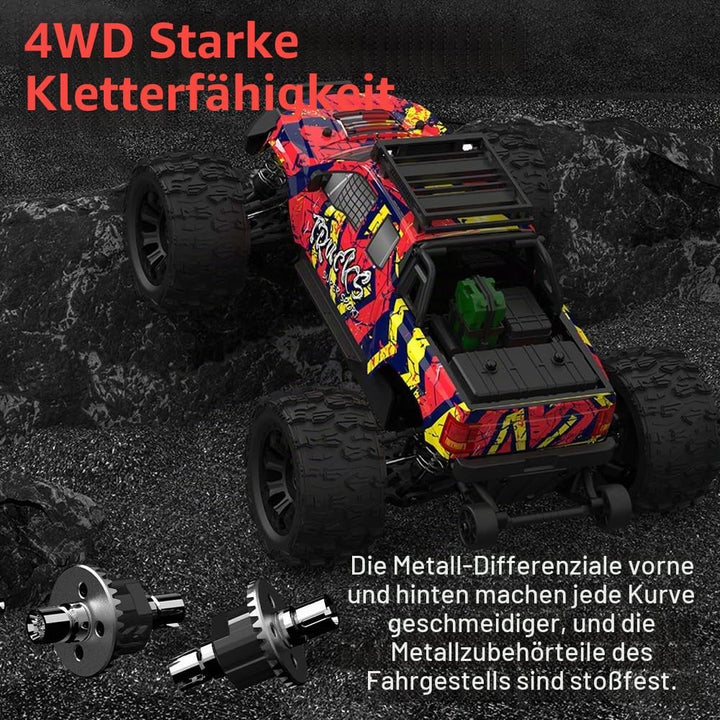 X-Verse PT14R 1:14 100KM/H Ferngesteuertes Auto, 4WD Wasserdichtes RC Autos mit 3S Bürstenloser Moto