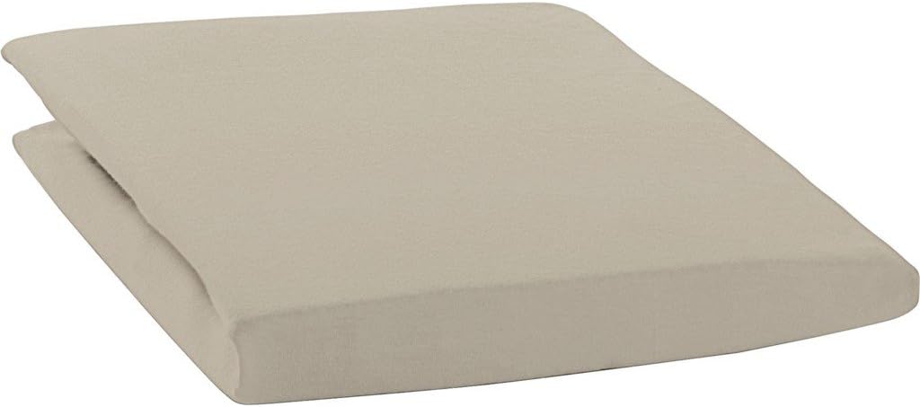 ESTELLA Spannbetttuch Zwirnjersey | Kiesel | 100x200 cm | passend für Matratzen 90-120 cm (Breite) x