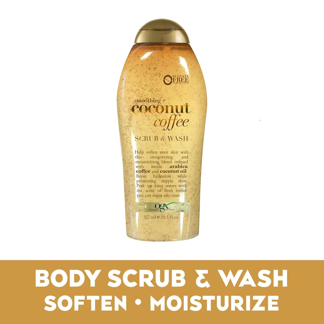 Ogx Coconut Coffee Body Wash - 19.5oz, 19.5 Oz Peeling, Peeling