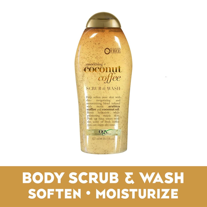 Ogx Coconut Coffee Body Wash - 19.5oz, 19.5 Oz Peeling, Peeling