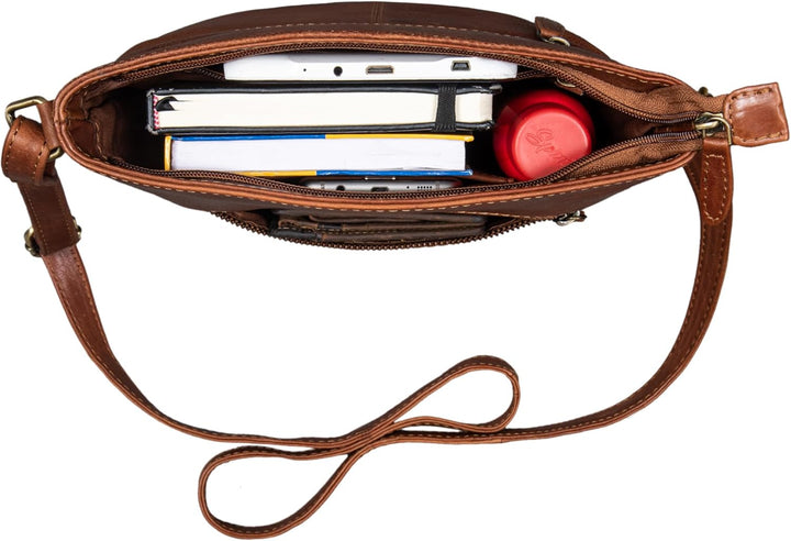 STILORD 'Jasmine' Ledertasche Damen Umhängetasche Handtasche Elegante Damentasche zum Umhängen Klein