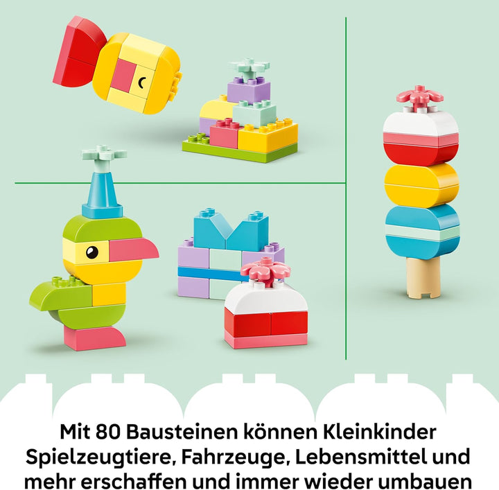 LEGO DUPLO Classic Bunte Kreativbox - Lernspielzeug zur Förderung der Feinmotorik für Kleinkinder -