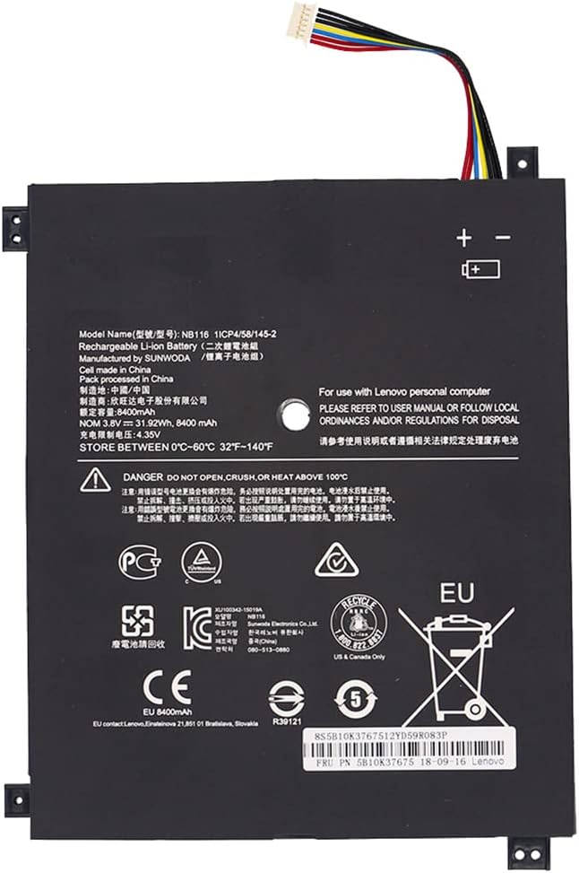 XITAIAN 3.8V 31.92Wh 8400mAh NB116 Ersatz Laptop Akku für Lenovo IdeaPad 100S-11IBY 100S-80 R2 100S