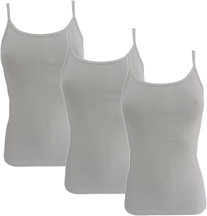 HERMKO 1560 3er Pack Damen Träger Top - 100% Bio-Baumwolle, Unterhemd in Feinripp-Qualität - Weich,