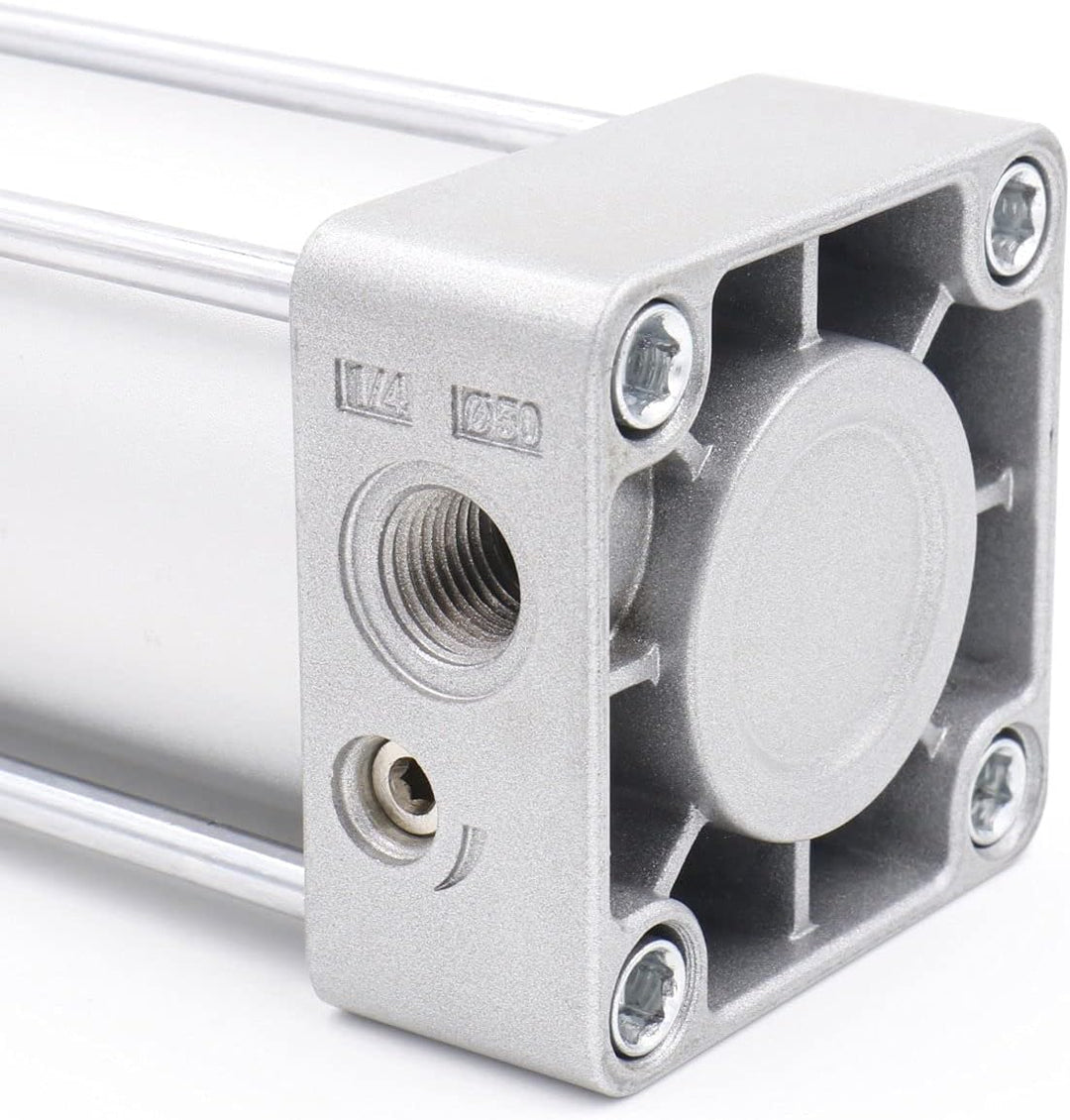 Heschen Pneumatischer Standard-Luftdruckzylinder, SC 40-200, PT1/4'' Anschluss, 40mm Bohrung, 200mm