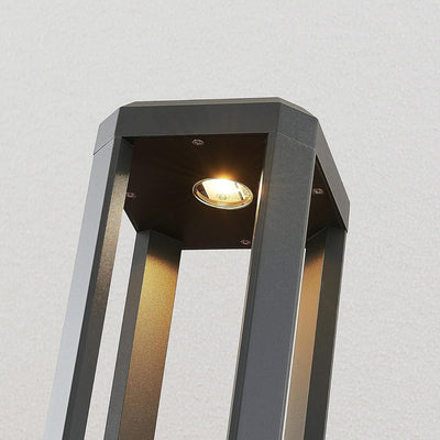 Lucande LED Aussenleuchte 'Fery' (Modern) in Alu aus Aluminium (1 flammig,) - Wegeleuchte, Pollerleu