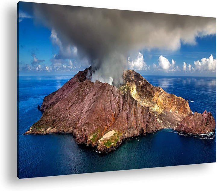 deyoli aktive Vulkanlandschaft Neuseelands Format: 80x60 als Leinwandbild, Motiv fertig gerahmt auf