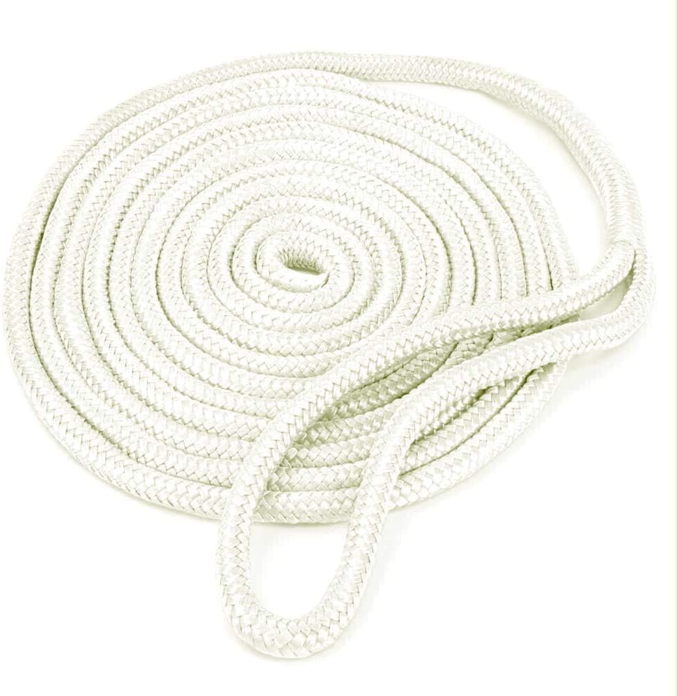 FreeTec 4 TLG Bootsseil Boot Fenderleine Nylon Dockline Festmacherleine Fenderseil mit Auge 16mm Dur