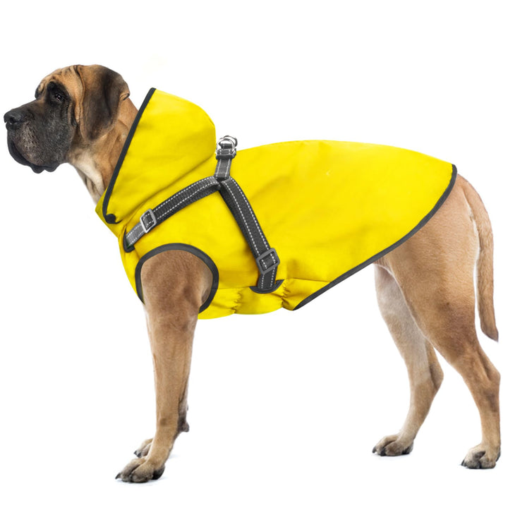 Mosucoirl Hunde Regenmantel Wasserdichter Hunde Kapuzenpullover Reflektierender Hunde Regenmantel mi