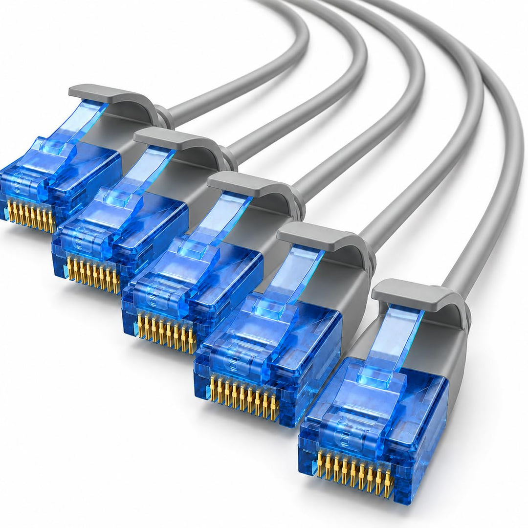 1aTTack.de 660424 Cat6 Cat.6 Kabel Cat Netzwerkkabel 10m - Patchkabel Slim Kabel (Kleiner Durchmesse