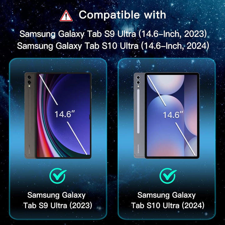 JETech Schutzfolie für Samsung Galaxy Tab S10 Ultra/Tab S9 Ultra 14,6 Zoll mit Einfaches Installatio