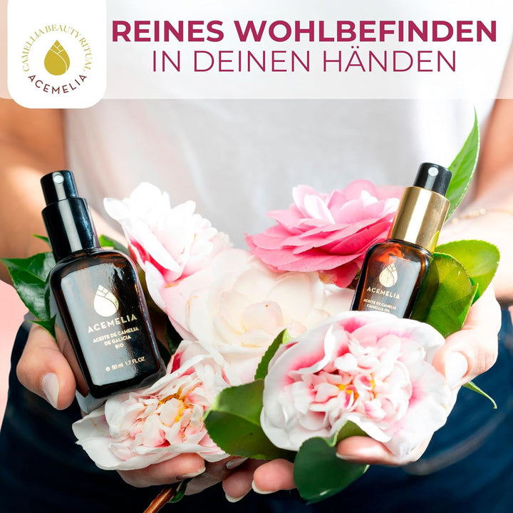 Bio-Kamelienöl 100% naturrein | Feuchtigkeitsspendend und nährend für Gesicht, Haare und Körper | So