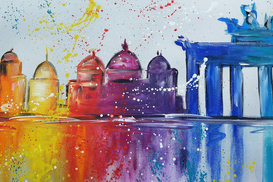 Monica Mirafiori I 100% HANDGEMALT I Gemälde Berlin I 100x50cm | Gemälde Handgemalt | Acrylgemälde |
