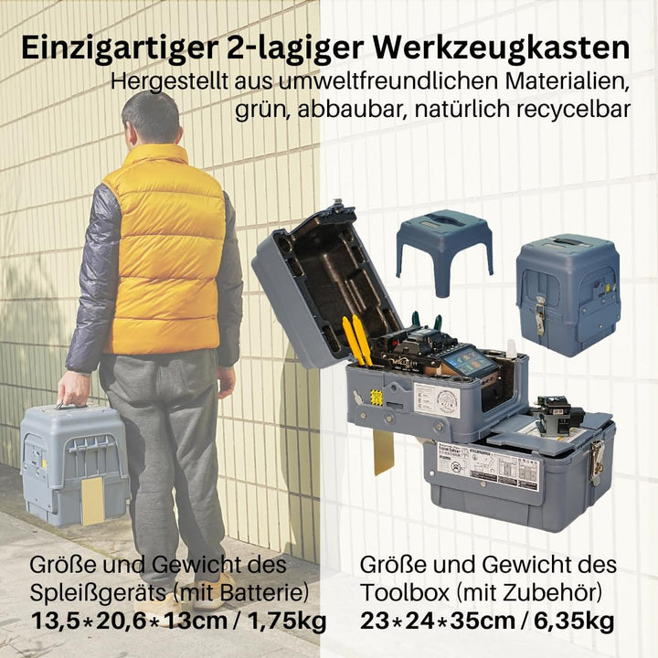 QIIRUN SD-9 Glasfaser Spleissgerät mit OPM und VFL Erstaunlich 5-Sekunden-Spleissen und 11-Sekunden-