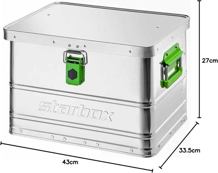 ALUTEC Aluminiumbox Starbox 30 (Inhalt 30 l, Innenmasse (LxBxH) 430 x 335 x 270 mm, staub-/spritzwas