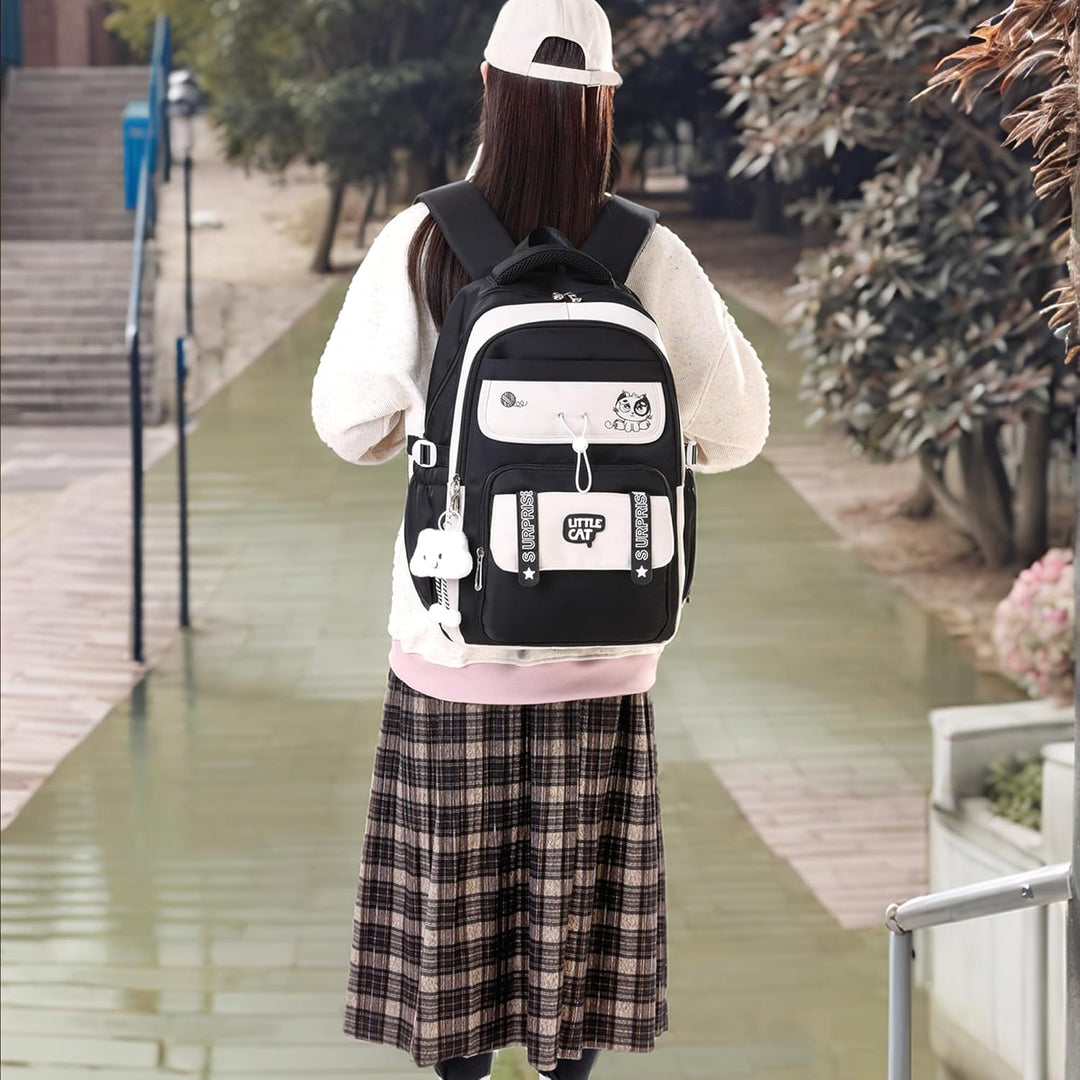 ibalulu Schulrucksack Teenager Mädchen Schulranzen Rucksack Wasserdicht für Mädchen Jungen, Gross Sc