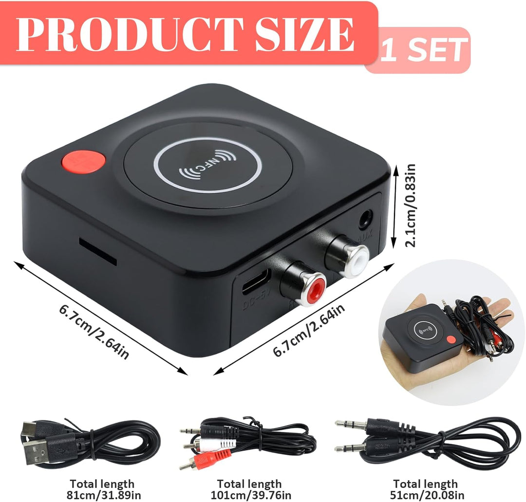 Bluetooth 5.3 Adapter Stereoanlage, HiFi-Verstärker, Bluetooth HiFi-Empfänger, Bluetooth-Audio-Adapt