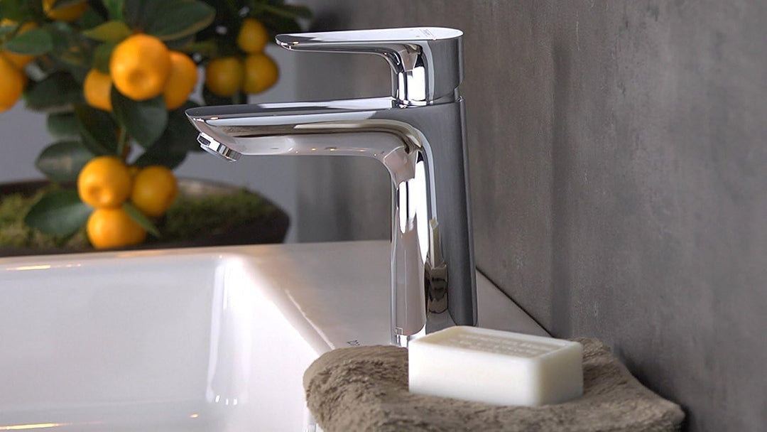 hansgrohe Waschtischarmatur Talis E, Wasserhahn Bad mit Auslaufhöhe 110mm, ohne Ablaufgarnitur, Bada