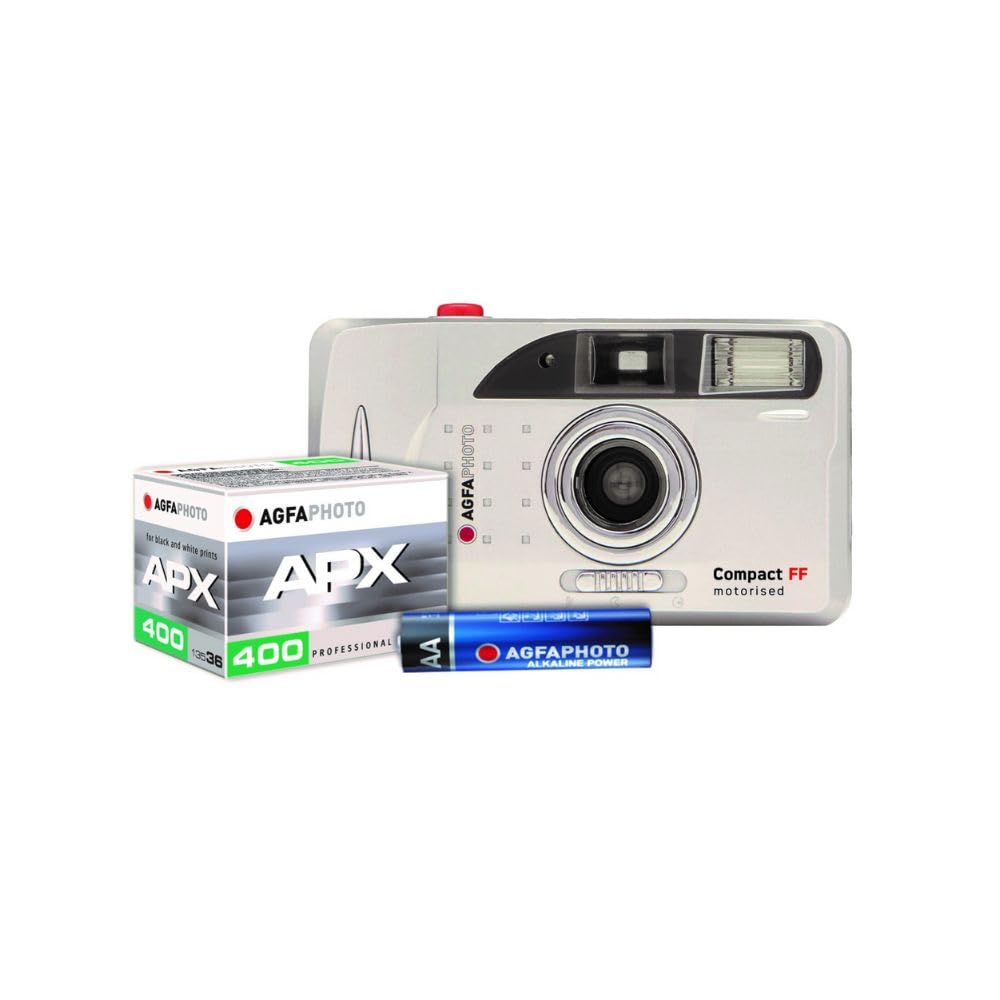 AgfaPhoto Set Analog 603020 – Appareil Photo Argentique Réutilisable Motorisé – Pellicule et Pile In