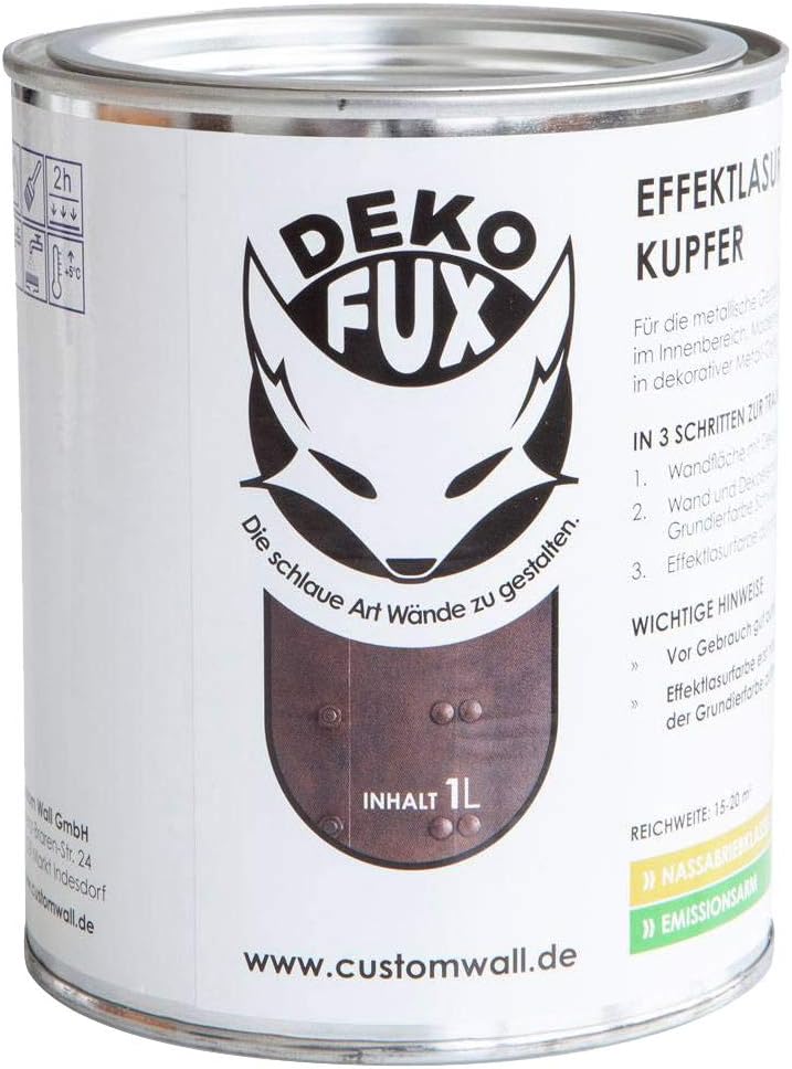 DekoFux Starterset 3D Wandgestaltung, Dekoration für Wände und Möbel (Kupfer), Kupfer