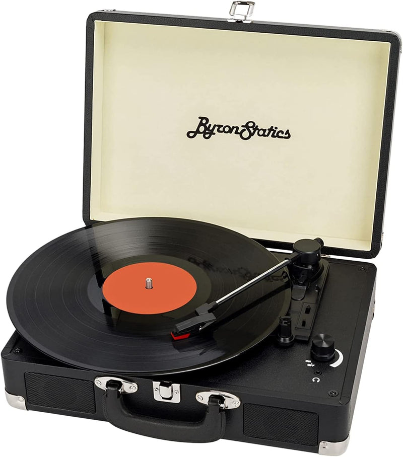 ByronStatics Vinyl Plattenspieler - Drehgeschwindigkeiten von 33/45/78 U/min Plattenspieler, interne