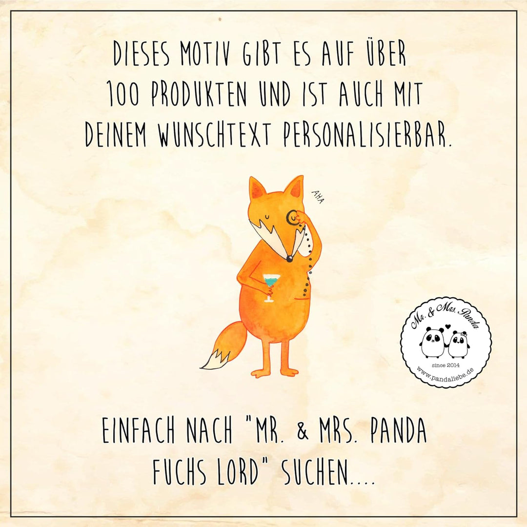 Mr. &amp; Mrs. Panda Motiv WC Sitz Fuchs Lord - Geschenk, Klobrille, Monokel, Liebeskummer Geschenk, Klo