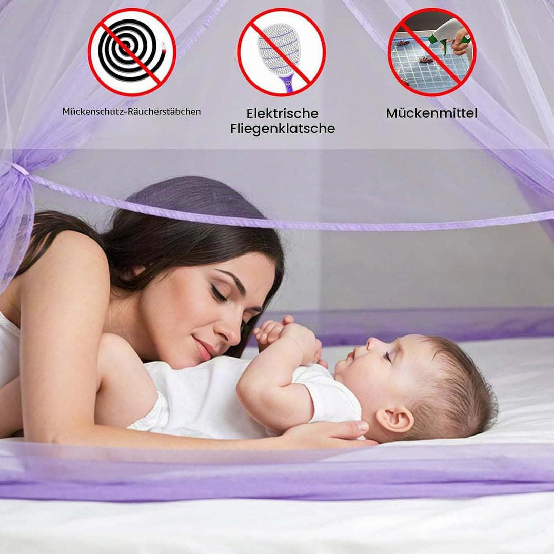 Betthimmel Mädchen Moskitonetz Bett Kinder Gross Mosquito Netz Bett Himmel für Babybett Hängendes Mü