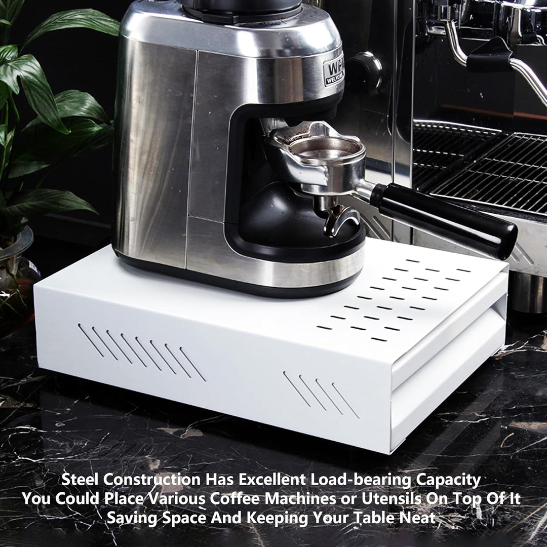 Coffee Knock Box Espresso Knocker Schublade Weiss, Weiss