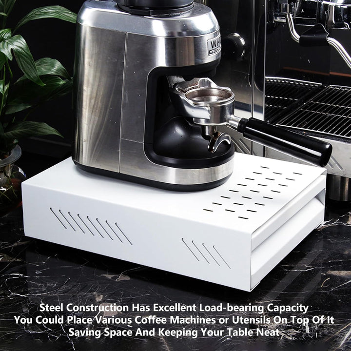Coffee Knock Box Espresso Knocker Schublade Weiss, Weiss