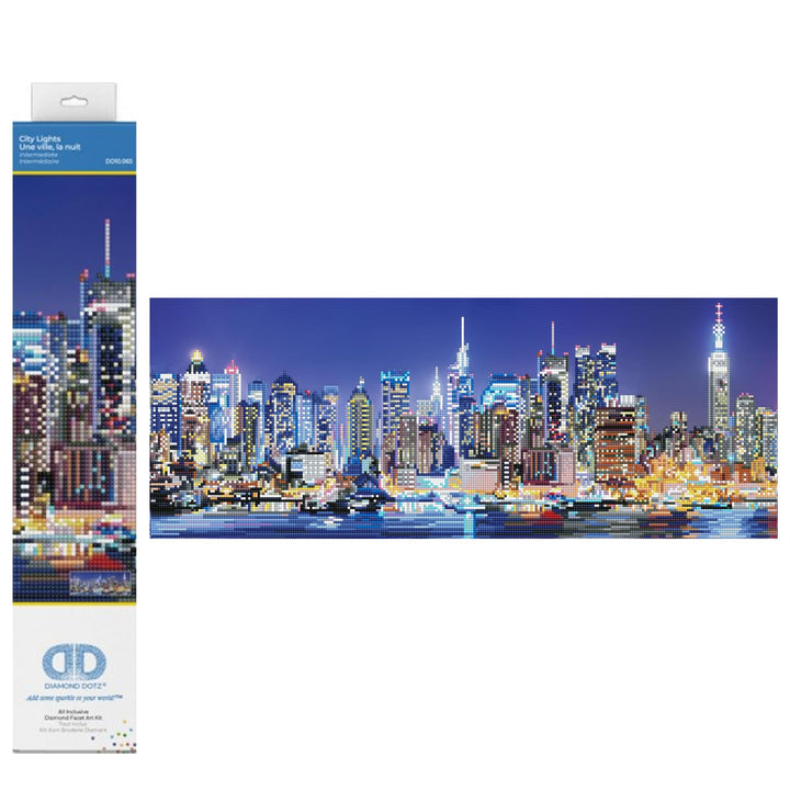 DIAMOND DOTZ 2592648 Original 5D Diamond Painting Set, Skyline, DIY Diamant-Malerei-Kit mit runden G