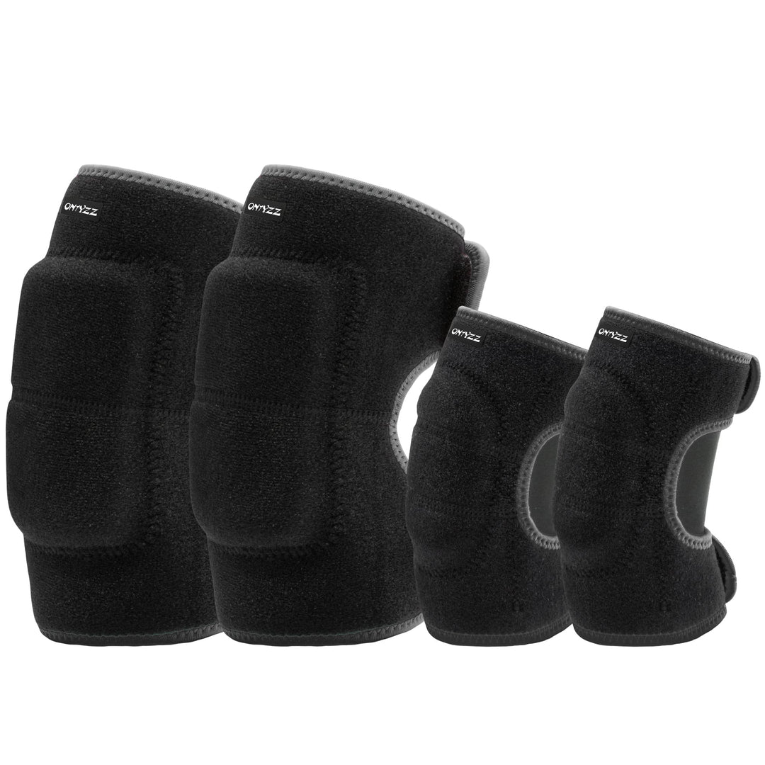 ONTYZZ Kinder Knieschützer Jungen Mädchen Einstellbar Weich Knieschoner mit Verdickten SBR Pad Guard