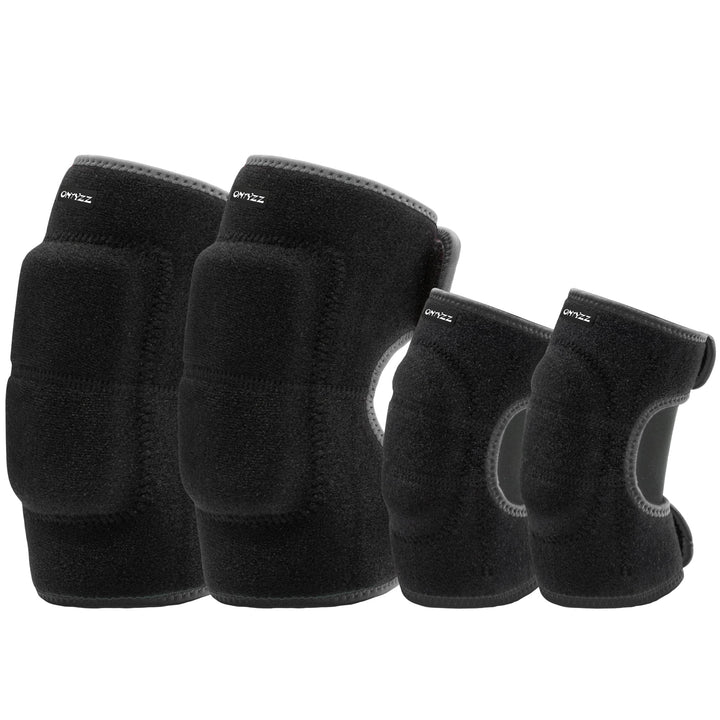 ONTYZZ Kinder Knieschützer Jungen Mädchen Einstellbar Weich Knieschoner mit Verdickten SBR Pad Guard