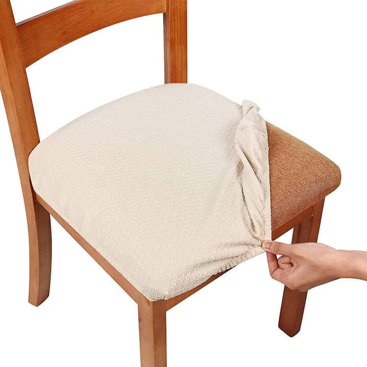 Homaxy Stretch Spandex Jacquard Esszimmerstuhl Sitzbezüge, herausnehmbarer waschbarer Anti-Staub Ess