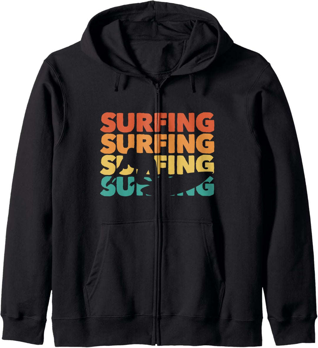 Surfing Retro Surfer Vintage Surfbrett Kapuzenjacke