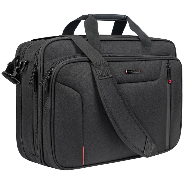 EMPSIGN Laptoptasche Laptop Aktentasche Schwarz/Rot, Schwarz/Rot