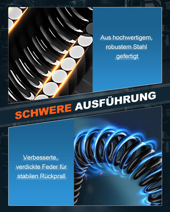 Battle Ropes Ropeless, Battle Rope ohne Seil, mit 8 einstellbaren Widerstandsfedern und Aufbewahrung
