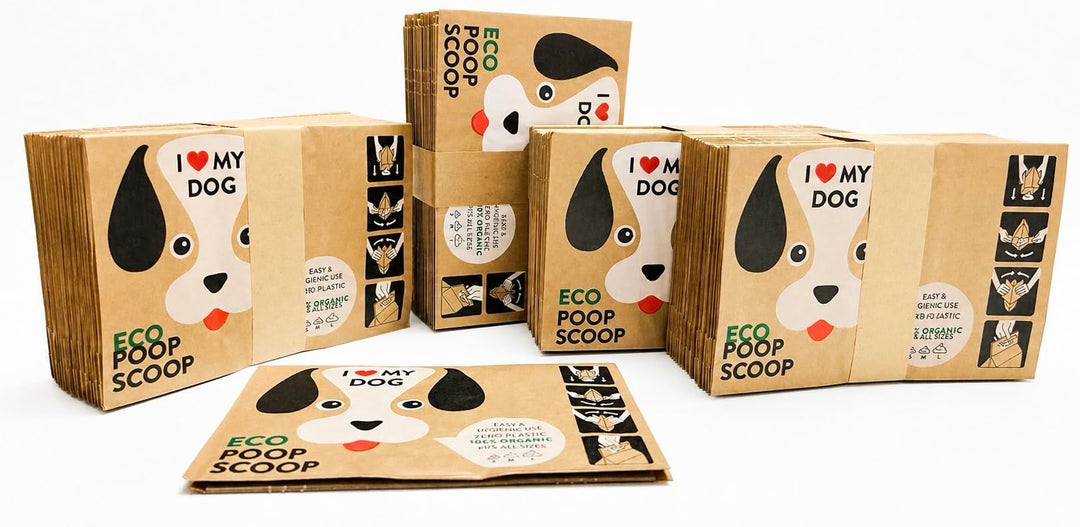 EcoPoopScoop Ökologische Hundekotbeutel aus Papier und Pappe - 360 STK.- 100% biologisch abbaubar -