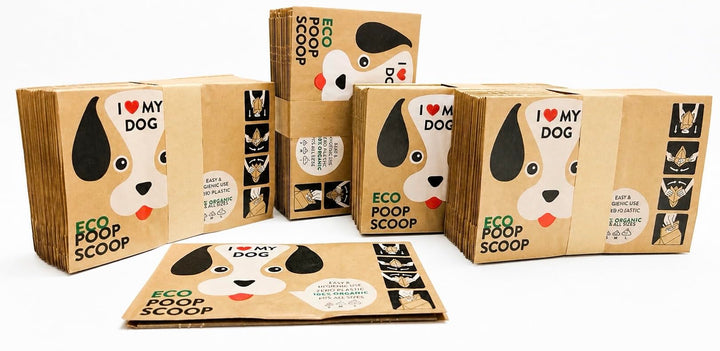 EcoPoopScoop Ökologische Hundekotbeutel aus Papier und Pappe - 360 STK.- 100% biologisch abbaubar -