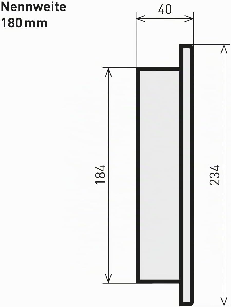 raik Rauchrohr/Ofenrohr Blindkappe 180 mm Durchmesser 0,6 mm Stahlblech Schwarz SH023-180-sw
