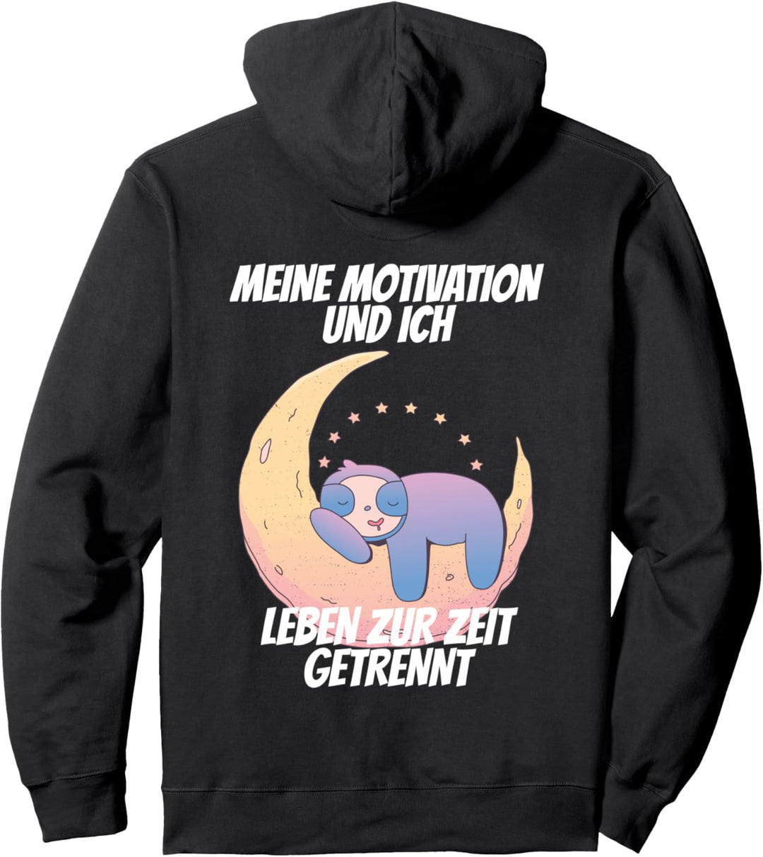 Spruch Motivation getrennt Arbeitskollege Büro Faultier Pullover Hoodie