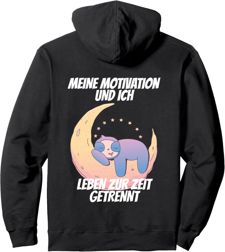 Spruch Motivation getrennt Arbeitskollege Büro Faultier Pullover Hoodie
