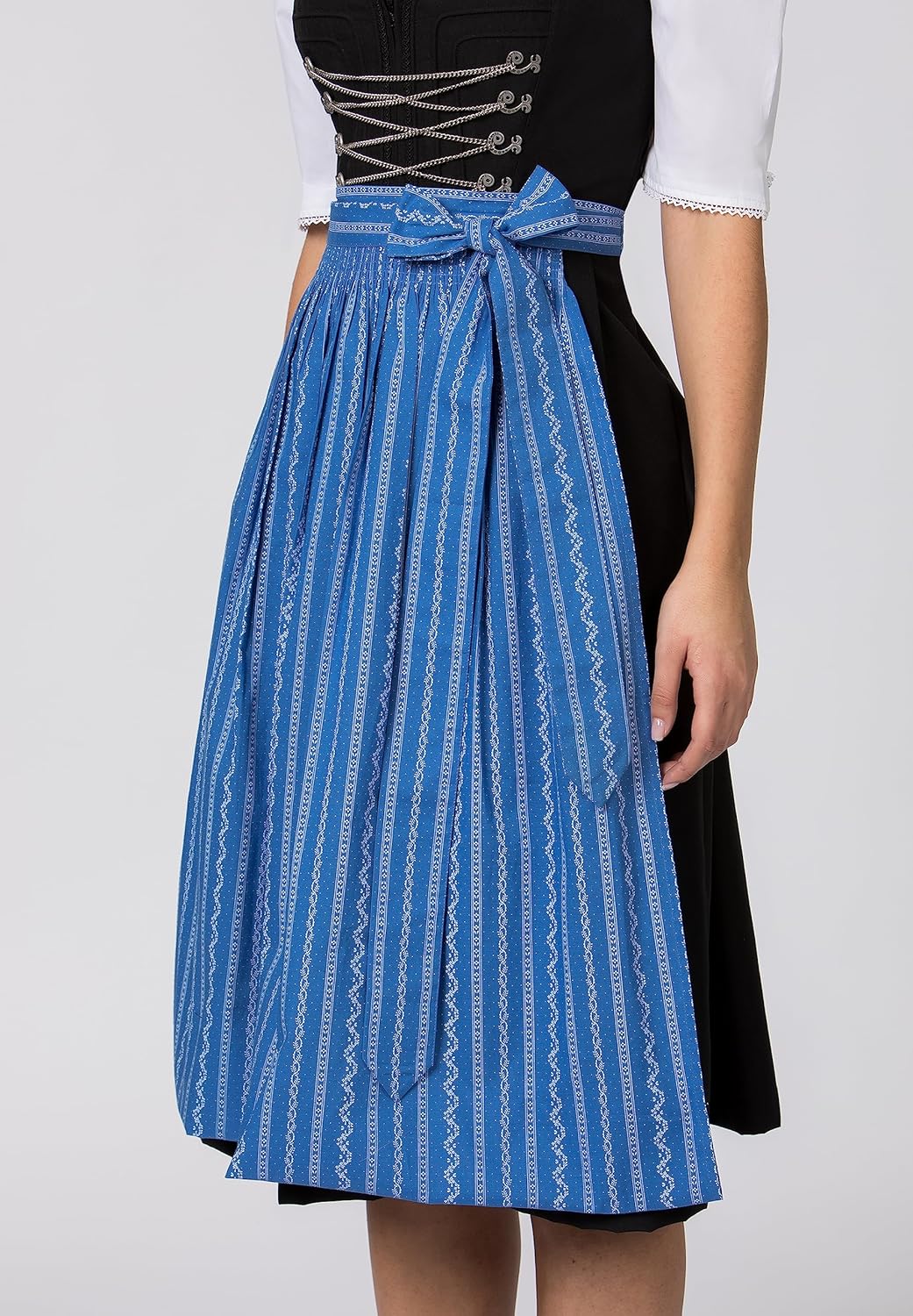 Stockerpoint Damen Claire Midi Dirndlschürze, Blau