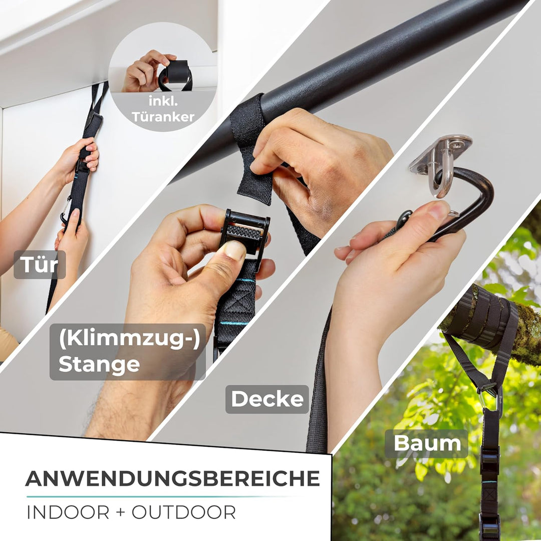 Pocket Schlingentrainer - Kompakter Sling Trainer für Ganzkörpertraining | Suspension Trainer für Zu