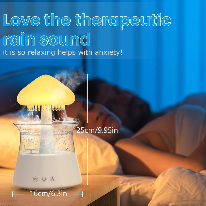 Diffuserlove Regen Wolken luftbefeuchter Rain Cloud Humidifier mit Fernbedienung Pilz Wasser Lampe R