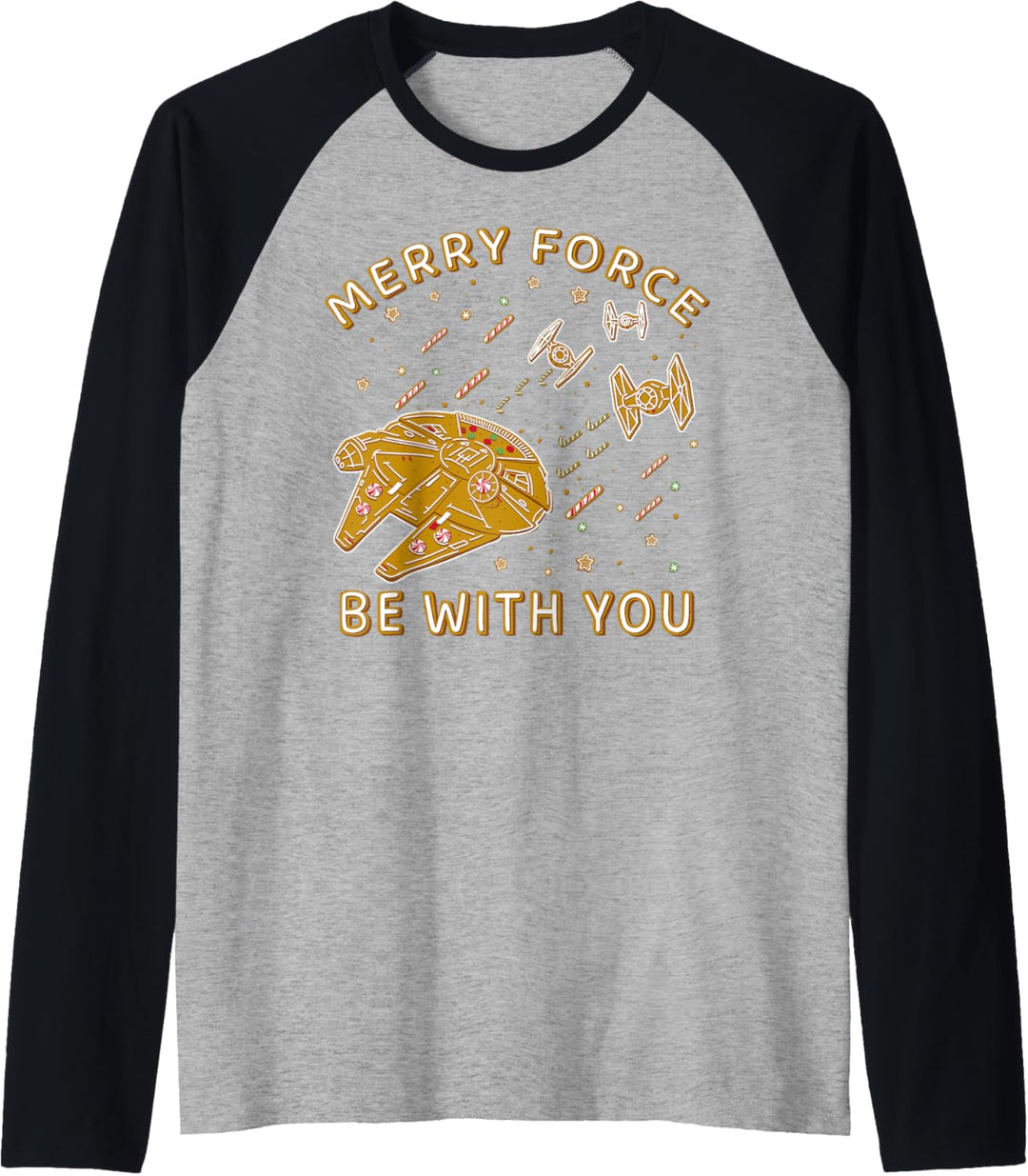 Star Wars Christmas Merry Force Be With You Cookies Raglan