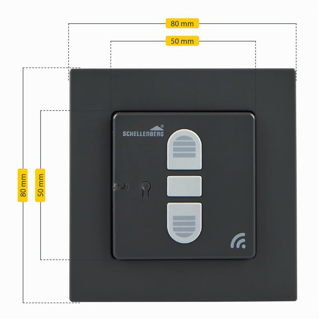 Schellenberg 21007 Smart Home Funk-Rolladenschalter &amp; Funk-Raffstoreschalter, nachrüstbar für Smarte
