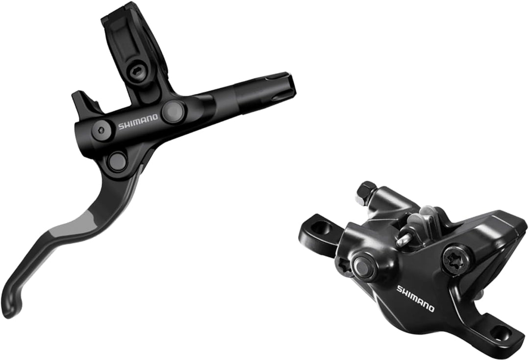 SHIMANO Deore BL-M4100/BR-MT410 Disc Brake and Lever - Front, Hydraulic, Resin Pads, Gray Schwarz Fr