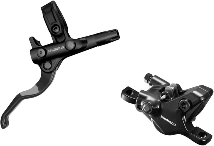 SHIMANO Deore BL-M4100/BR-MT410 Disc Brake and Lever - Front, Hydraulic, Resin Pads, Gray Schwarz Fr