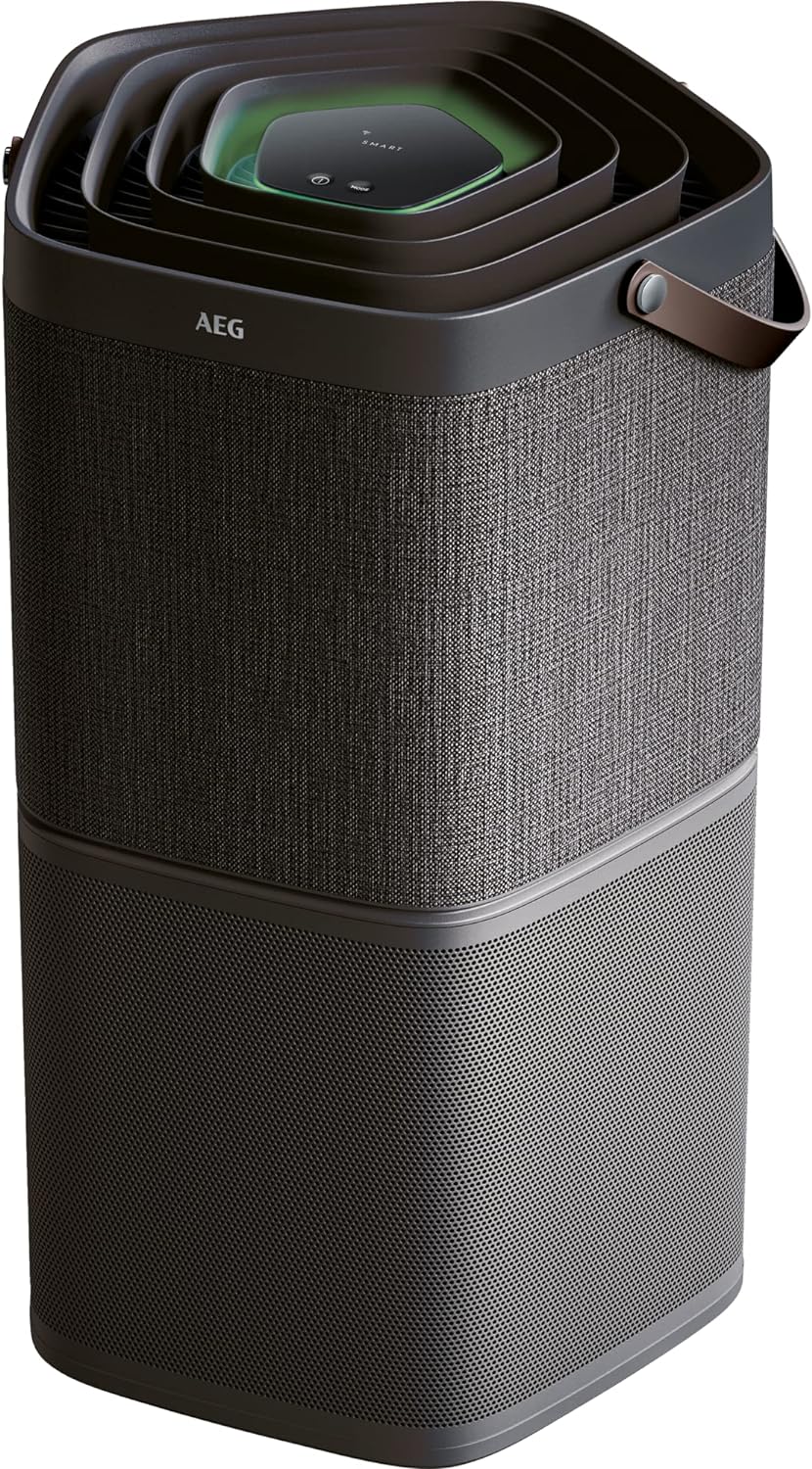 AEG AX91-404DG Luftreiniger / beseitigt 99,9% luftgetragener Bakterien / nur 17 dB(A) / Automatik-Mo